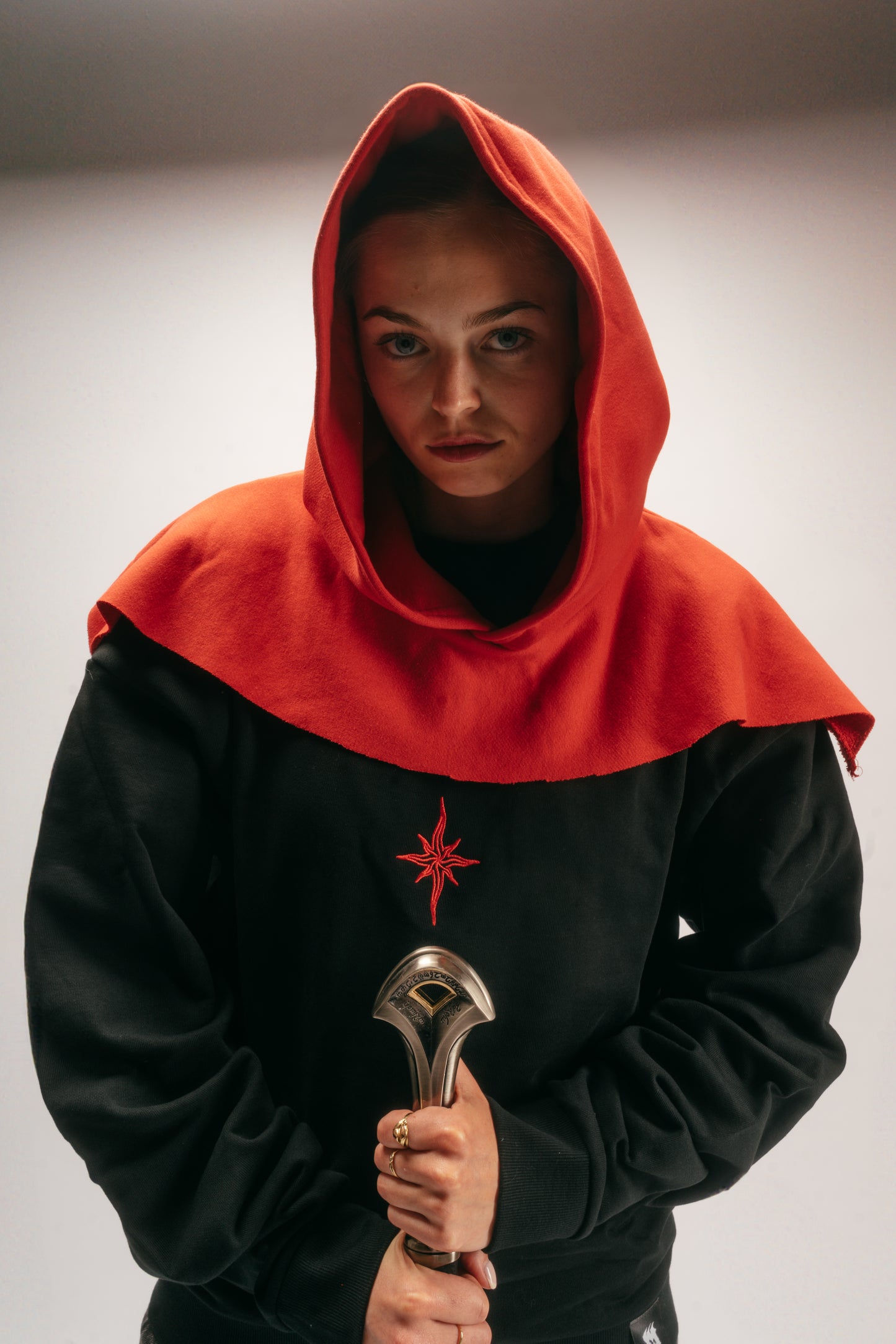 Fire & Blood Crewneck with Hood