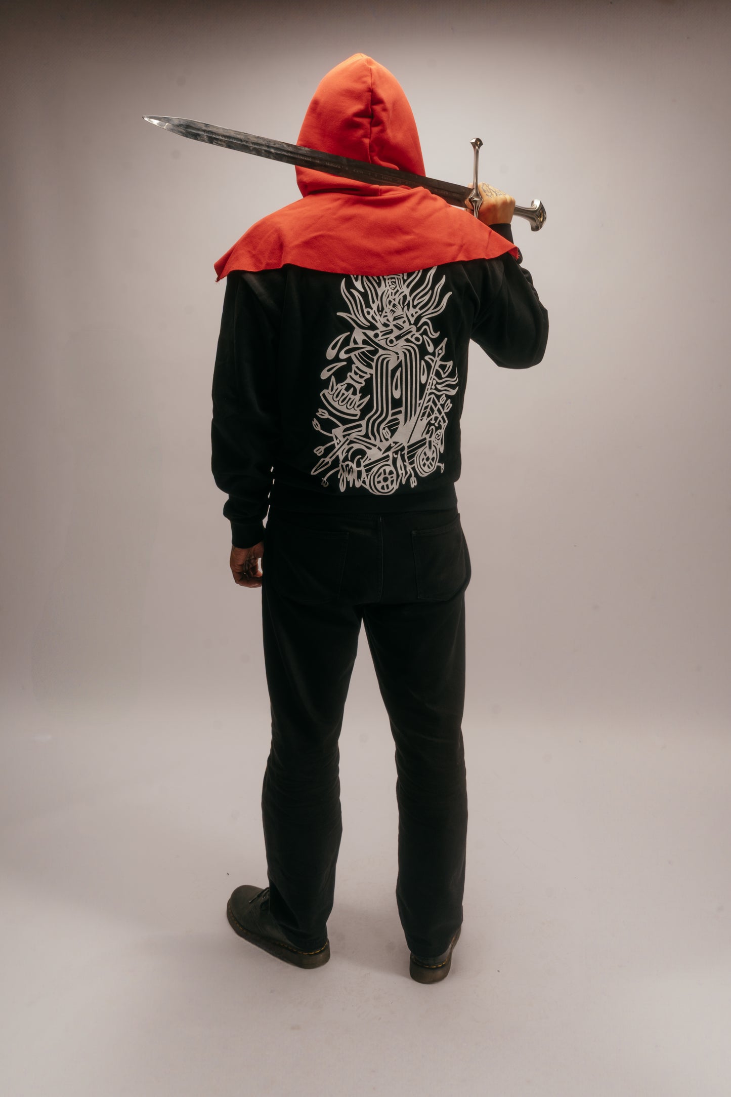 Fire & Blood Crewneck with Hood